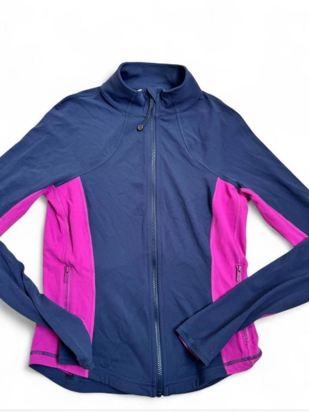 Lululemon Throwback Shape Jacket in Mineral Blue / Vivid Plum Purple size 10